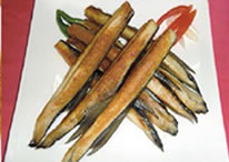 店裡招牌「朝虱目想」虱目魚乾