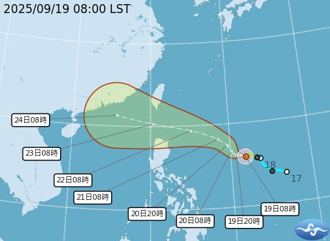 颱風路徑潛勢圖